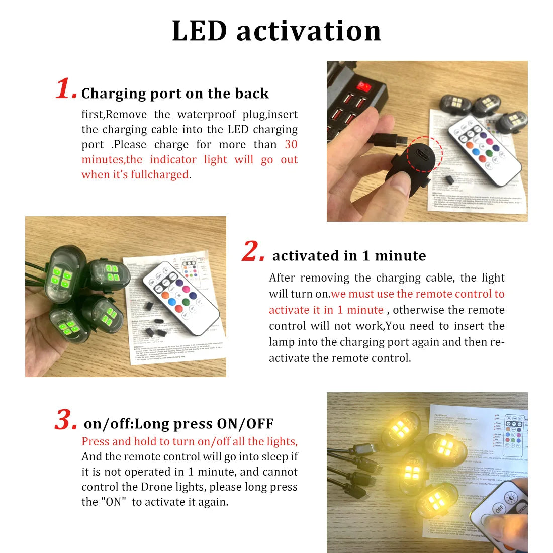 RGB Car Atmosphere Lights – Wireless, Brighter & Fully Rechargeable