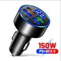 Digital Display 4USB + 2PD Car Charger – Fast, Smart, and Compact