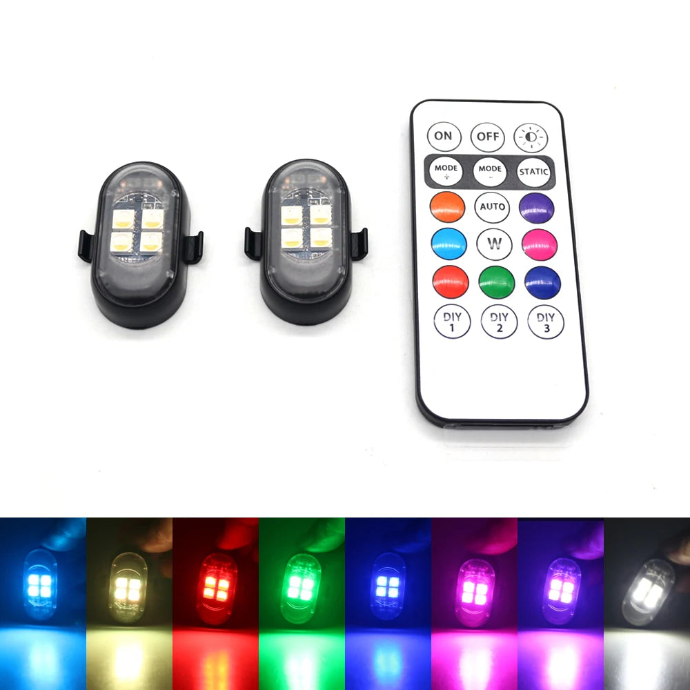 RGB Car Atmosphere Lights – Wireless, Brighter & Fully Rechargeable