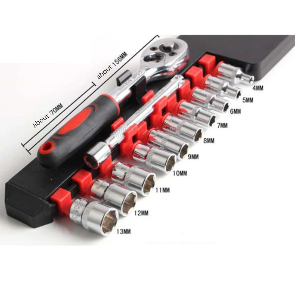 GearIt™ 12-Piece Socket Wrench Tool Set – Compact Power for Every Repair